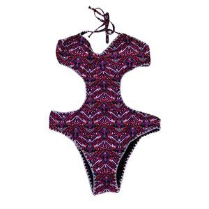 Tart Collections Maya Monokini: Largee, Multi Ikat, Cut-Out Back